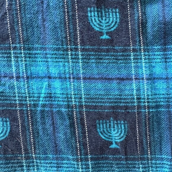 Hannukkah Nightgown Flannel Warm Holiday Cozy - Picture 2 of 3